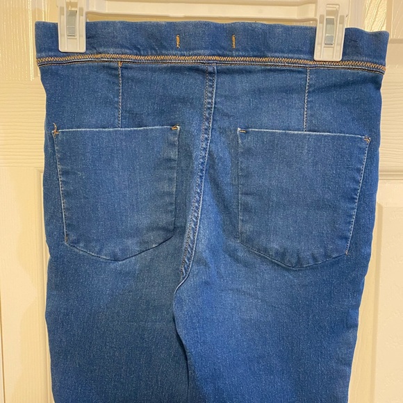Free People SZ 27Skinny Slim Leg Denim Leggings Stretch Jeans Mid Rise Raw Hem - Picture 9 of 13